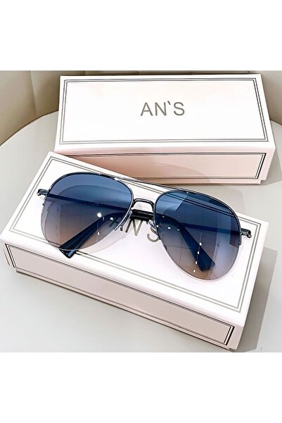 Choice6 Blue Fashion Gradient Sunglasses for Men Big Frame Pilot Sun Glasses ...