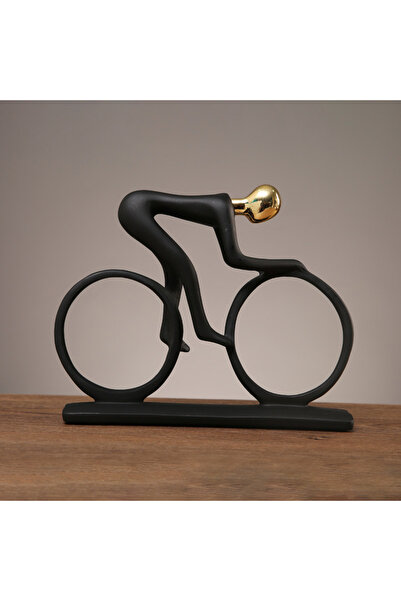 Choice Gold Modern Abstract Resin Bicycler Cyclist Statue Bicycle Rider Statu...