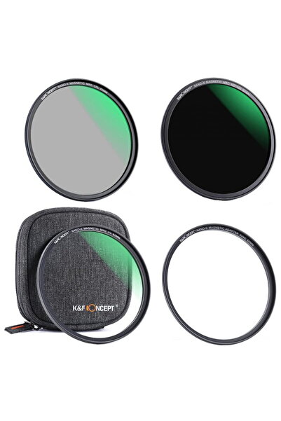 K&F CONCEPT Kit de filtre K&F Concept, 52mm, MCUV+CPL+ND1000 și inel magnetic...
