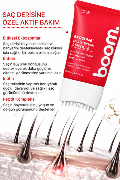 BOOM Ampoule Scalp Brush Dökülme Karşıtı ve Hızlı Uzama Ampul 150 ML