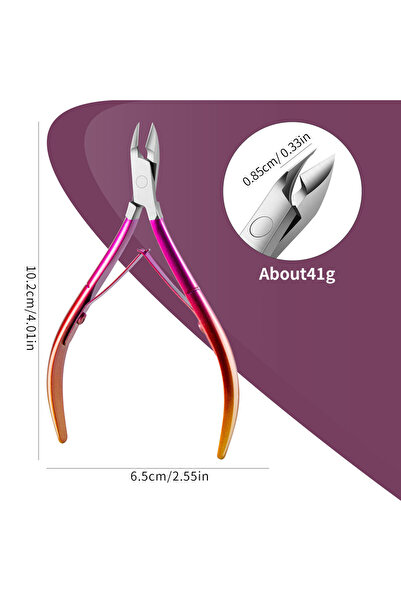 Choice3 Gradient Color Stainless Steel Rainbow Nail Art Nippers Dead Skin Rem...