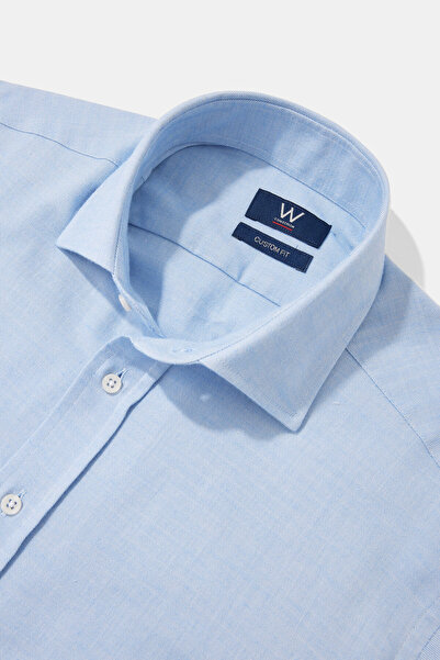 W Collection MAVİ UZUN KOLLU GÖMLEK