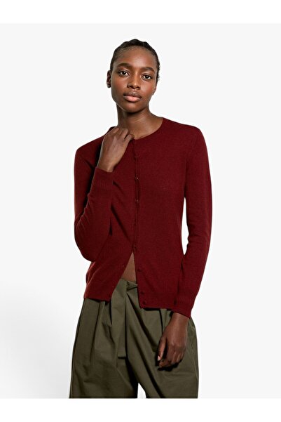 Sisley Kadın Yün ve Kaşmir Karışımlı Ribana Detaylı Bisiklet Yaka Hırka 325A102HM5237-SIS1M6