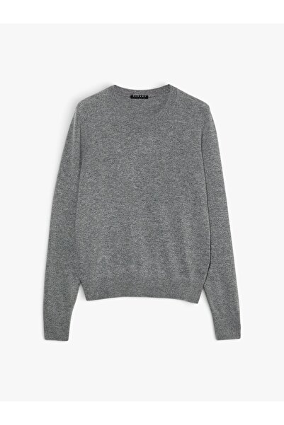 Sisley Kaşmir Karışımlı Regular Fit Kazak Kadın Gri Kazak - 325A102HM100F