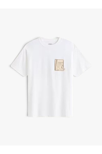 Vans Stretch Stack Crackle SS Tee Erkek Beyaz T-Shirt - VN000SWE