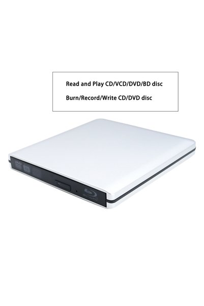 Choice محرك أقراص بلو راي خارجي من سبائك الألومنيوم الفضية، قارئ BD-ROM USB3....