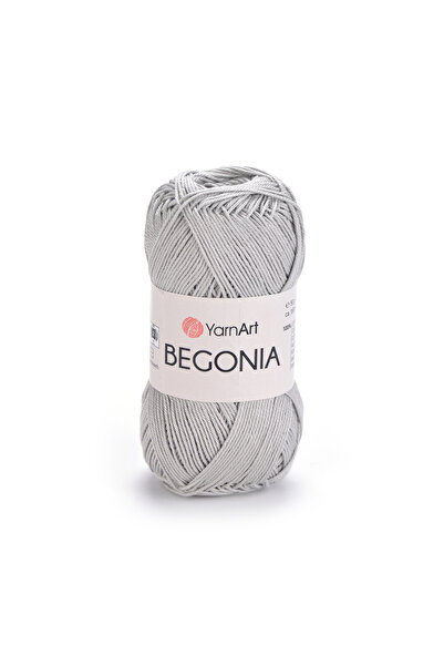 Yarnart Begonia - Ață de tricotat manual mercerizat Gri deschis-4920