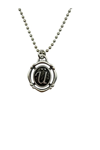 Herşey Nota Letter U Antique Unisex Necklace – Personal, Elegant, and Origina...