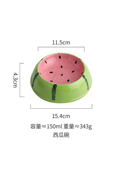 Choice4 Watermelon 4 cute designs pet ceramics bowl watermelon strawberry sha...
