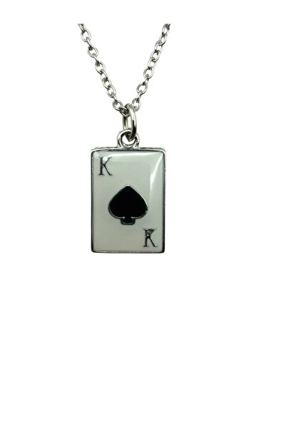 Herşey Nota Spade Priest Unisex Necklace with Playing Card Figure – Symbol of...