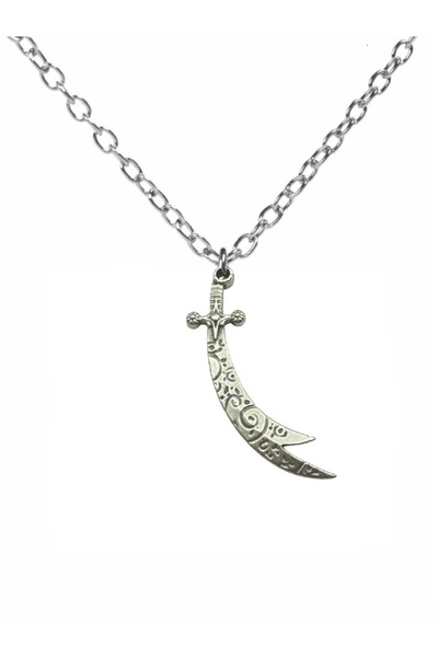 Herşey Nota Unisex Necklace with Patterned Zulfiqar Sword Figure - 60 cm Chai...