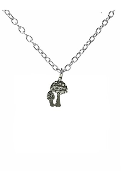 Herşey Nota Unisex Necklace with Spotted Twin Mushroom Figure – 60 cm Chain, ...