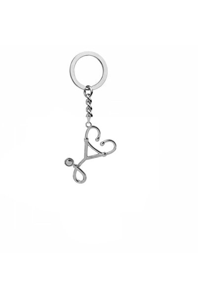 Herşey Nota Keychain with Heart and Stethoscope Figure – Zamak Metal Health T...