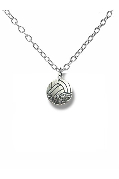 Herşey Nota Serve & Spirit – Voleybol Yazılı Top Figürlü Unisex Kolye (60 cm ...
