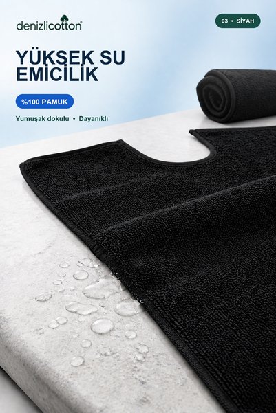 denizlicotton Prosop pentru barbă, 100% bumbac, absorbant de apă, antibacterian, design special, 2 bucăți 50x90 cm