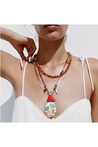 Generic Brand Zr Floral 3-Piece Necklace Set