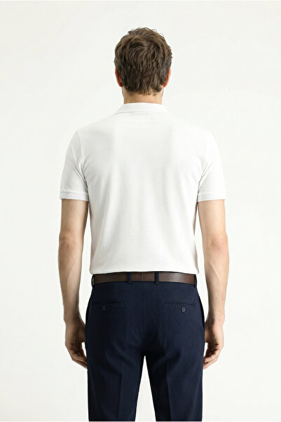 Kiğılı Polo Yaka Slim Fit Nakışlı %100 Pamuk Tişört