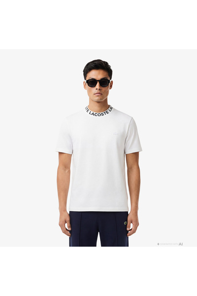 Lacoste Erkek Regular Fit Bisiklet Yaka Beyaz T-Shirt