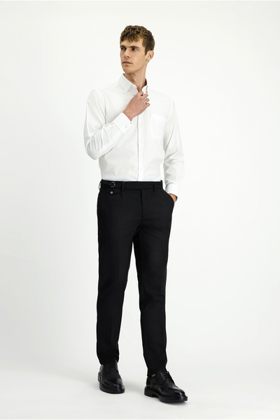 Kiğılı 7 Drop Slim Fit Slim Fit Lycra Patterned Buckle Pleated Classic Fabric...