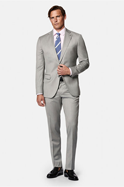 Abdullah Kiğılı 6 Drop Regular Fit Standard Cut Mono Collar Wool Silk Italian...