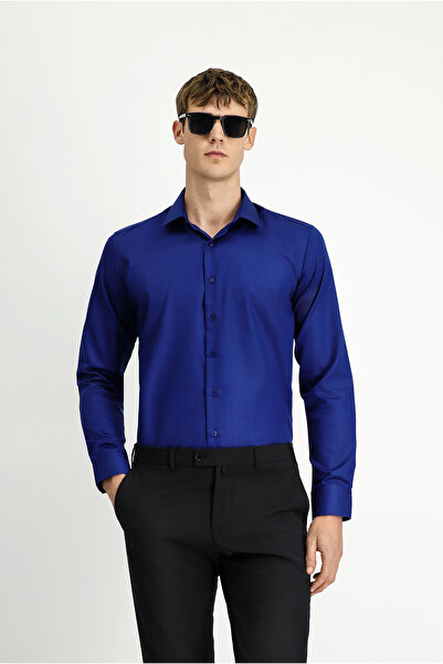 Kiğılı Long Sleeve Slim Fit Slim Fit Classic Non Iron Cotton Shirt