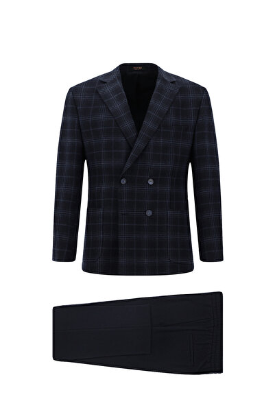 Abdullah Kiğılı 6 Drop Regular Fit Standard Cut Wool Piece Plaid Combination ...