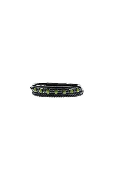 Abdullah Kiğılı 3-Piece Leather Bead Bracelet