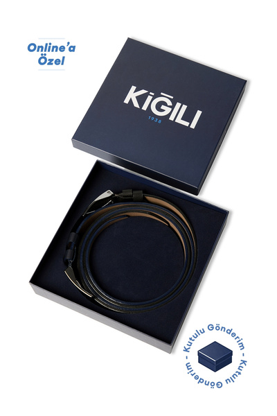 Kiğılı Set of 2 Flat Sports Belts in Gift Box