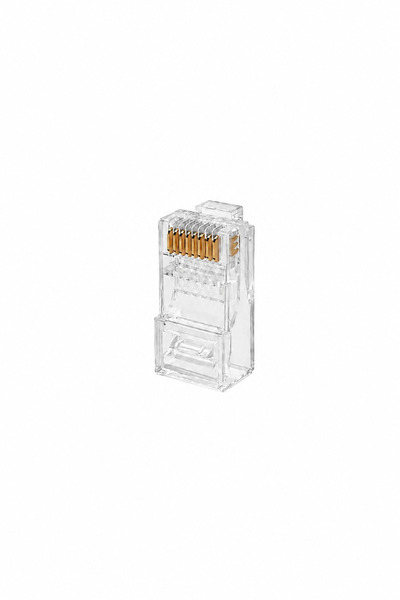 MVLH 10 Adet EZ RJ45 Cat5 Cat6 Uyumlu Delikli Geçmeli Şeffaf Konnektör Yeni N...