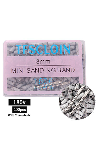 Choice4 B-180Grit-200pcs 200/100pcs 3mm Mini Sanding Bands with Mandrel Set E...