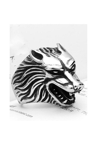 FG KONNİCHİWA خواتم قوطية عتيقة من KURT WOLF CAT SKULL HEAD SHAWIN للرجال وال...