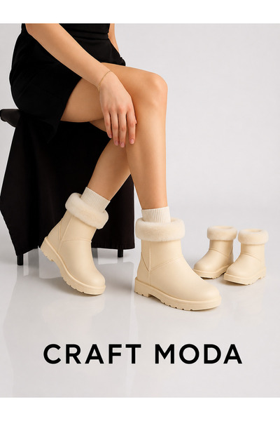 CRAFT MODA Αδιάβροχες χειμερινές μπότες για μητέρα και παιδί με γούνα εσωτερι...