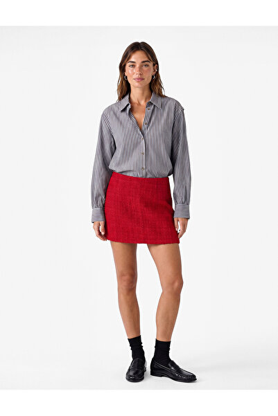 Koton Slim Fit A-Line Tweed Mini Skirt