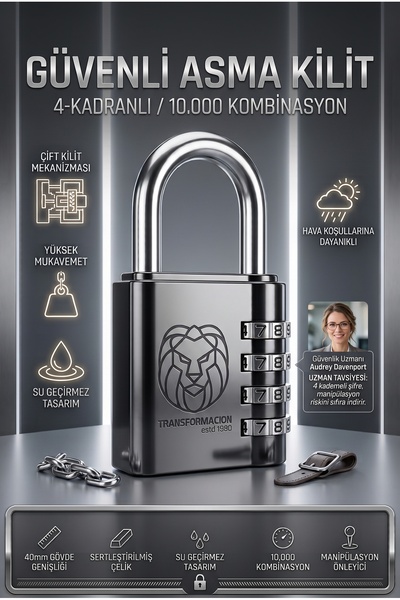 Transformacion 4 Stage Combination Padlock - 40 mm 714773