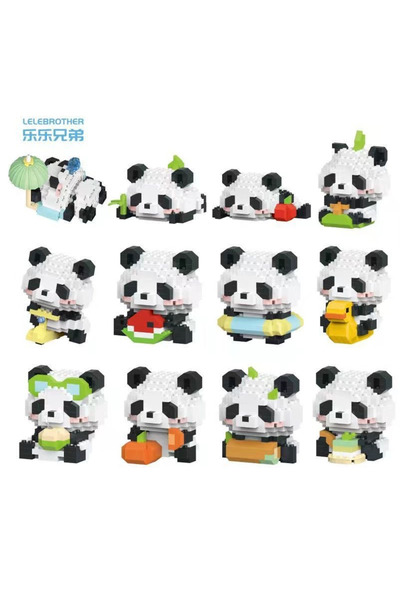 Choice12 12 PCS NO BOX New Cute Cartoon Variety Of Red Panda Educational Buil...