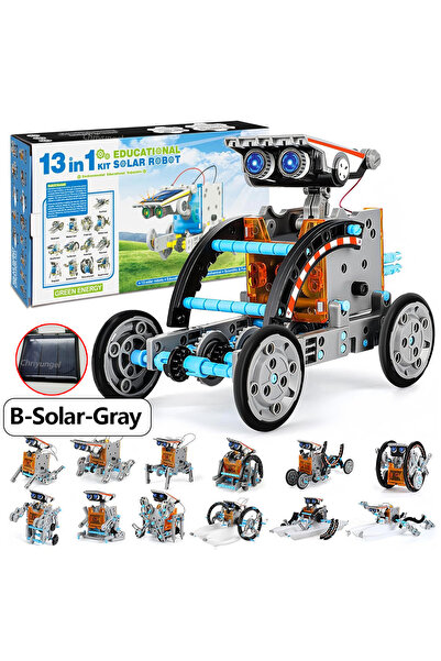 Choice1 B-Solar-Gray STEM Robot Kit 12 in 1 DIY Science Experiment Educationa...