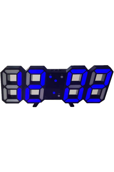 NETAVANTAJ 3d Led Dijital Alarm Termometre Takvim Özellikli Masa Duvar Saati ...