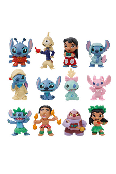 BANDAI 12 Pcs 12pcs/set Scrump Lilo 5-7cm PVC Anime Figure Cartoon Characters...
