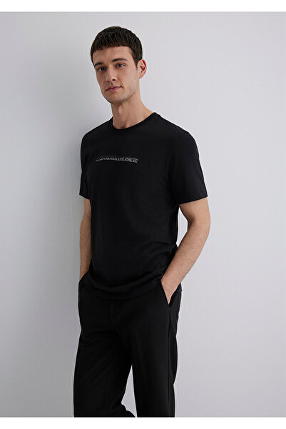 Mavi Black Printed Black T-Shirt Regular Fit 0612647-900