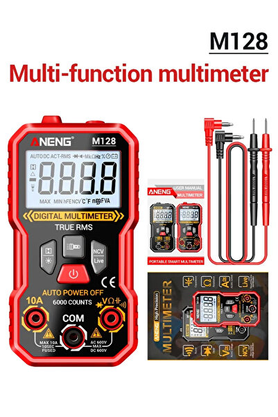 Choice ANENG M128 Red Multifunction Mini Multimeter ANENG M128 6000 Count AC/...