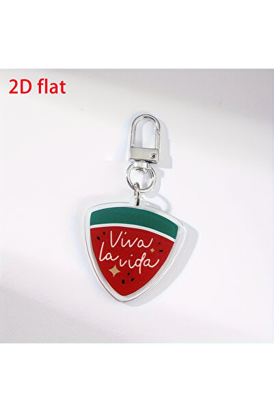 Choice 3 2D Flat, 2D Sparkling Watermelon Key Chain Universal Viva La Vida Ac...