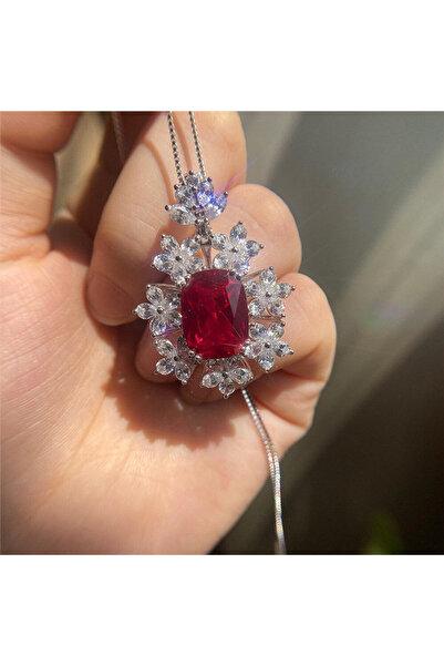 Choice XL715 Huitan 2022 Wedding Necklace for Women Luxury Red/White Cubic Zi...