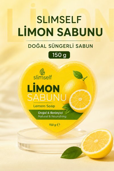 SlimSelf صابون طبيعي بالليمون والإسفنج