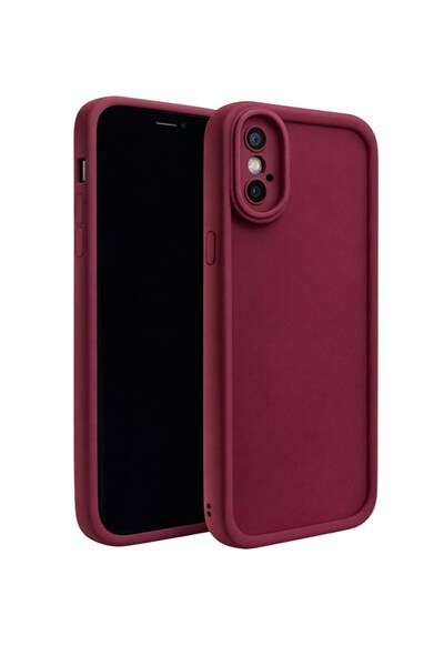Vissona iPhone XS Max Uyumlu Kamera Çıkıntılı Mat Silikon Telefon Kılıfı