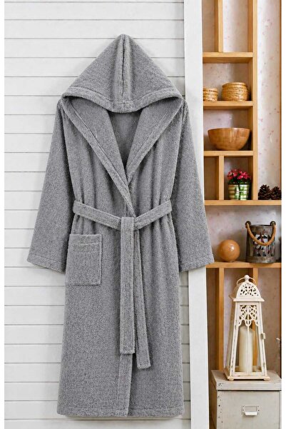 TİTANEV Cotton Bathrobe Hooded Bukle Soft Bathrobe Gift Daily Dowry Gift Men ...