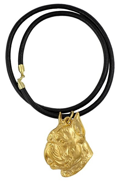 Art - Dog Boxer - colier cu un câine într-o cutie cadou, pandantiv placat cu ...