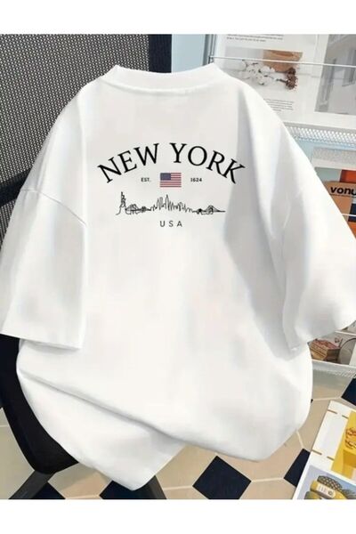 EFFRENATU Custom Printed Oversize Cotton Crew Neck T-Shirt Tshirt