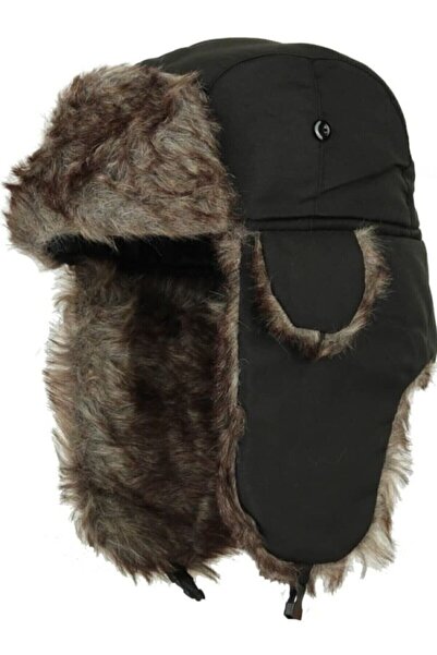 Empressco Kostan Aksesuar Pilot Hat with Fur Detail
