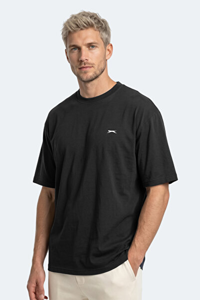 Slazenger Ανδρικό μπλουζάκι KEANE σε μεγάλο μέγεθος, μαύρο