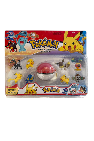 UDATOYS Pokemon Pikachu Poke Topu Diğer Pokemonlar Figür Seti 9lu